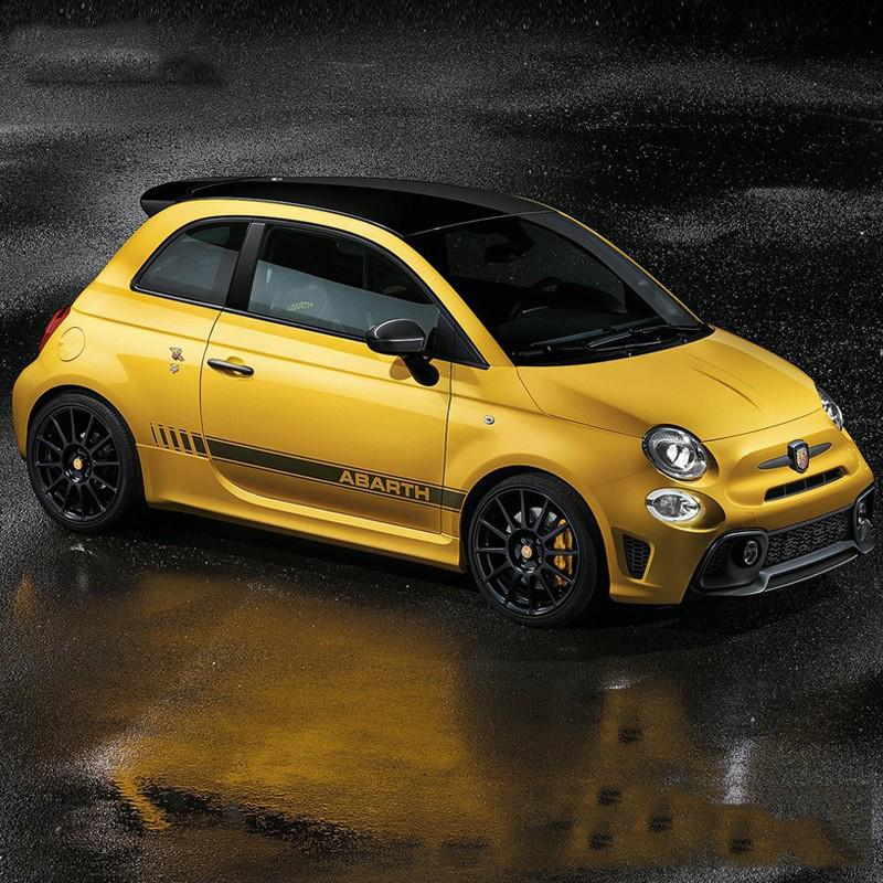 2pcs Car Door Side Stickers For FIAT Abarth 500 595 Long Sport Stripes Styling Vinyl Film Decor Decals Auto Tuning Accessories