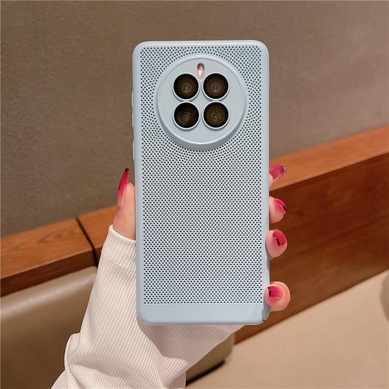 Husă cu acoperire completă cu disipare a căldurii cu film pentru lentile pentru Huawei Mate 60 50 50E 30 Pro Plus Grilă de răcire respirabilă Carcasă din spate tare pentru PC