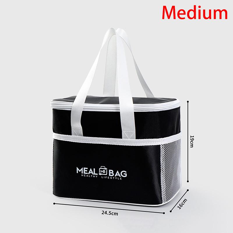 Insulated Lunch Bag Large Capacity Thermal Tote With Oxford Fabric And Aluminum Foil Leakproof Cooler For Picnic Office Travel