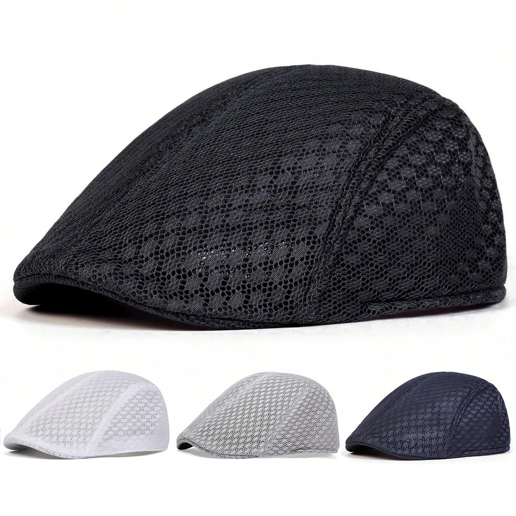 Children Mesh Beret Hat Newsboy Cap Painter's Caps Spring Autumn Outdoor Leisure Hats Travel Accessories for Boys Girls