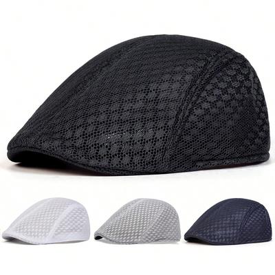 Children Mesh Beret Hat Newsboy Cap Painter's Caps Spring Autumn Outdoor Leisure Hats Travel Accessories for Boys Girls