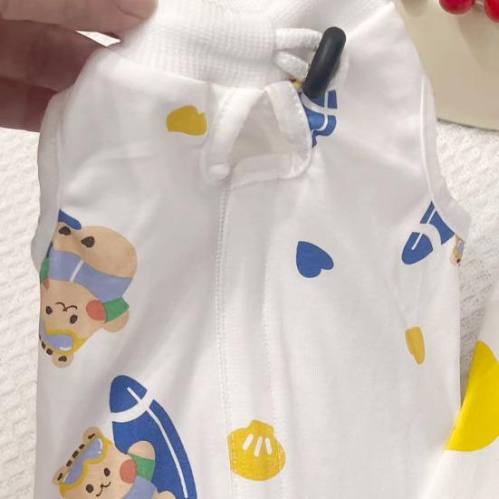 Herstelpak voor Katten Zachte Katoenen Kleding Schattige Cartoon Print Kat Vierpoot Kleding