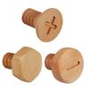 Wall Hooks Wood Clothes Coat Hook Screw Design Key Holder Hooks For Hanging Beech Wood Hat Clothes Rack Nordic Home Accessories