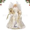 Christmas Santa Claus & Angel Figurine Set, Holiday Tabletop Decor for Hotel Lobby, Window Display, Entryway Ornament