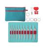 10Pairs Aluminum Knitting Needle 2.75-6.0mm Interchangeable Circular Knitting Needle Set with PU Binder for Crocheting