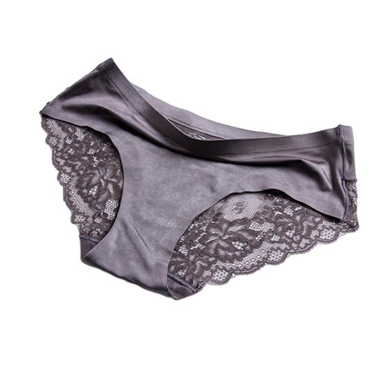 Seamless Underwear for Women Silky Invisible Hipster Briefs Mid Rise Lace Satin Stretch Bikini Panties