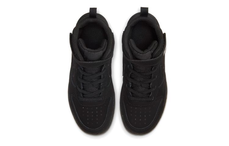 Nike Court Borough 2 Comfortable High Top Kids' Skateboarding Shoes Matte Black Children Aged 3 7 Years Old CW5868-001