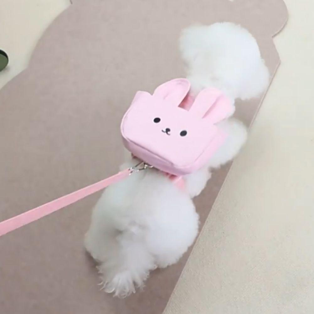 

Cute Dog Chest Strap Backpack Rabbit Ear Dog Snacks Bag Pet Self Carry Backpack Walking S коричневый