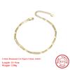 Effie Queen Italy Real 925 Silver Diamond-Cut Figaro Chain Necklace 5mm Wide 40-60cm Long Woman Man Neck Chain Jewelry Gift SC34