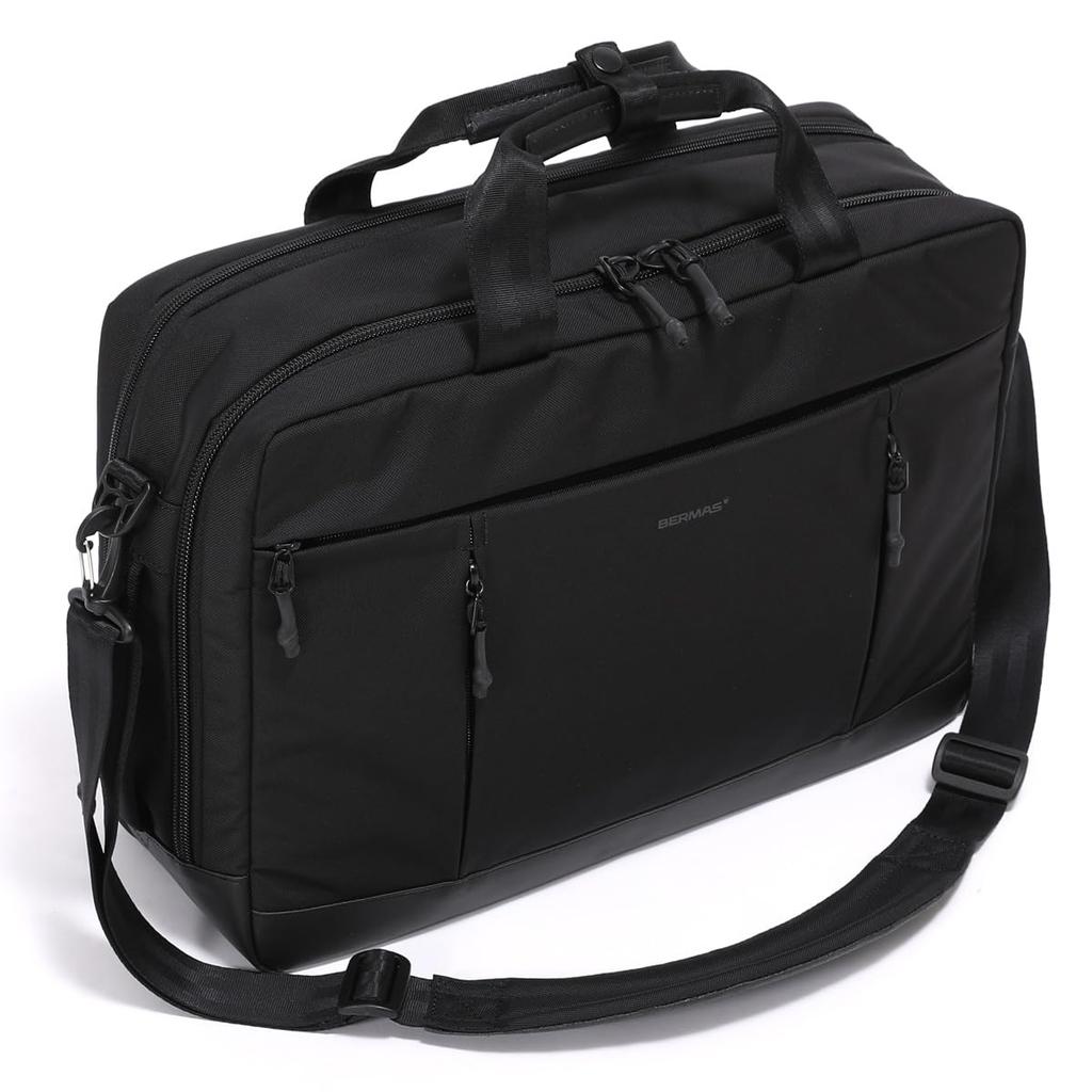 Business Bag BAUERIV 3way Overnighter Extended Gusset Suitable for Business Trips PC Storage 15 Inches Black [BAUERIV]