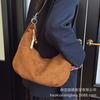 Suede bag women's large capacity 2025 new autumn and winter casual retro shoulder messenger bag commuter dumpling bag