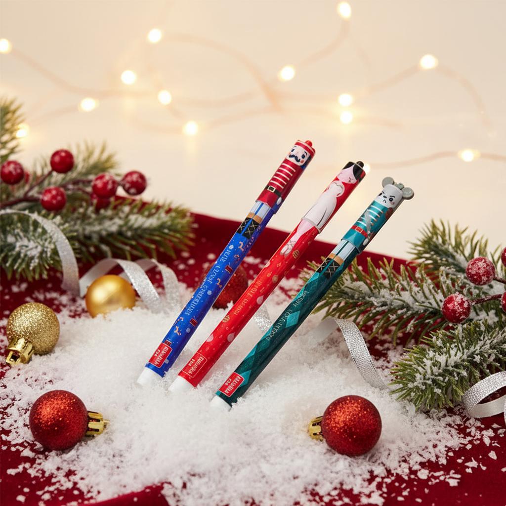 Utslettbare gelpenner, Utslettbare penner med dyremønster for barn til læring og skriving 3 ml