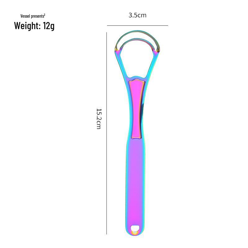 Zhou Stainless Steel Tongue Scraper & Cleaner - Reduce Bad Breath, Wash & Scrape Tongue.