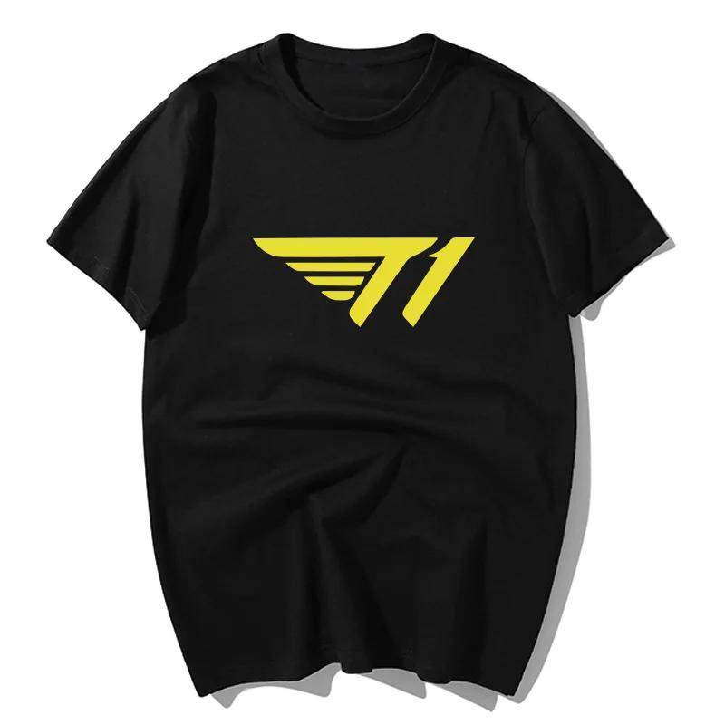 Alliance Game SKT T1 Team Uniform Faker Neues Herren- und Damen Skt1 Peripherie Kurzärmeliges Lockeres Baumwoll-T-Shirt Grafik-T-Shirts