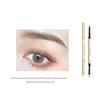 Gold Double-Headed Triangular Eyebrow Pencil: Ultra-Fine, 3D Sketch, Waterproof & Smudge-Proof.