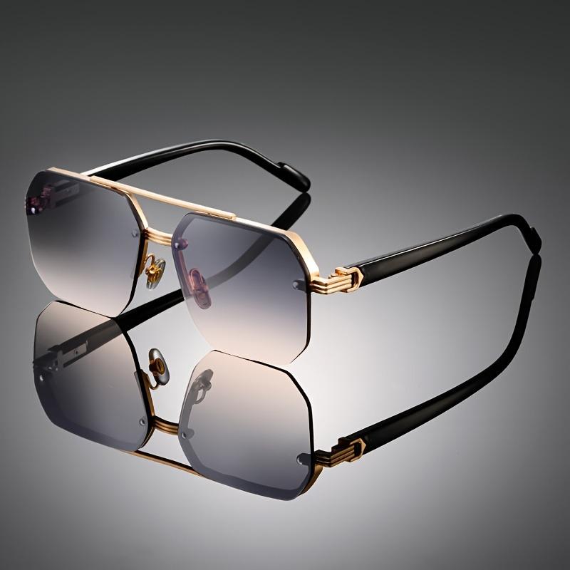 1 Pair of Retro Large Frame Polygonal Half Frame Fashionable Glasses Suitable for Birthday Gifts and Photography Props