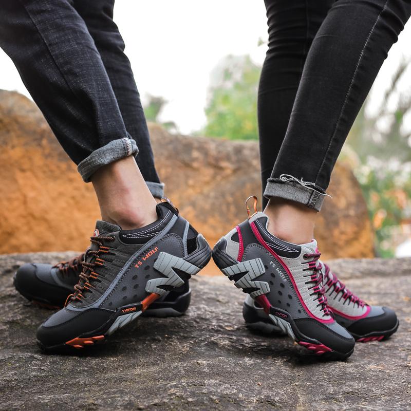 Platform Non -Slip Hiking Shoes Men Outdoor Waterproof Sneakers Men Breathable Couple Trekking Sport Shoes Camping Shoes Men