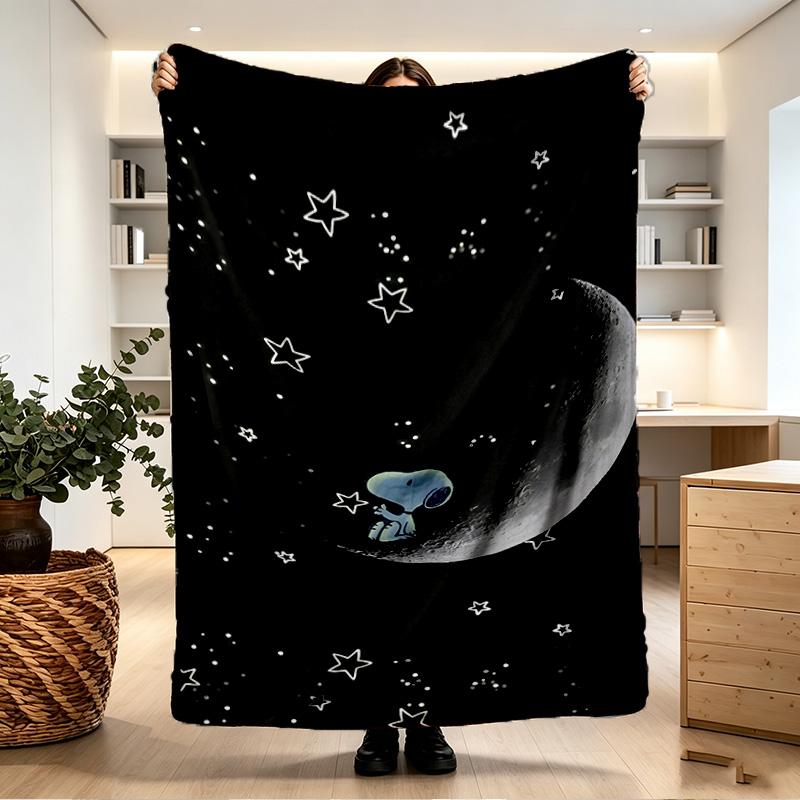 Snoopy Print Blanket - Soft & Comfortable, for Bedroom, Travel, Sofa, Home Decoration - Birthday Christmas Gift for Friend
