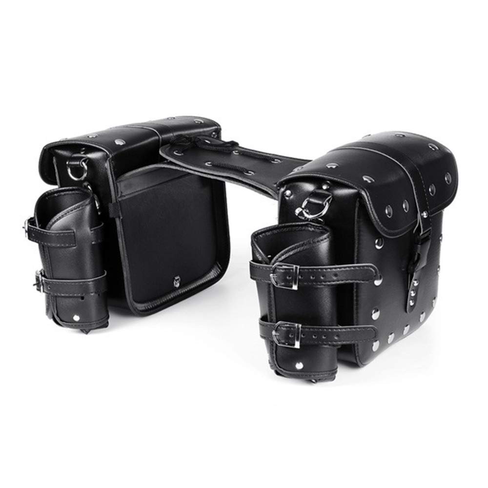 ZSADZS Waterproof Saddle Bags for Set of Large Capacity Side Motorcycle Tool Suitable for Motorcycles, 2, Bags, Black, Bags, Honda, Suzuki, Davidson,