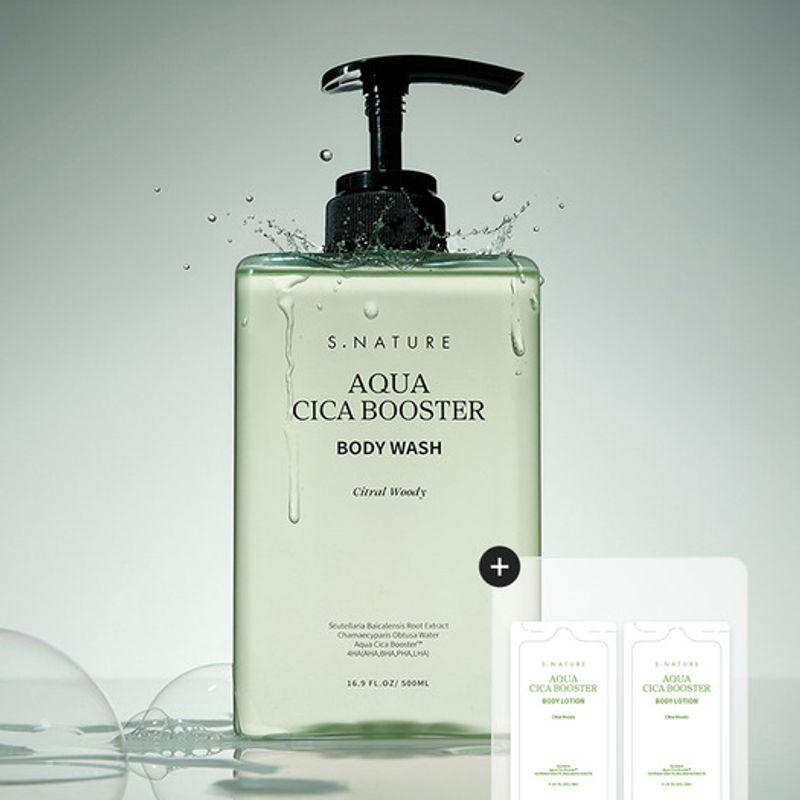 [Trouble Care] Aqua Cica Booster Body Wash 500ml (+10ml Body Lotion Free)