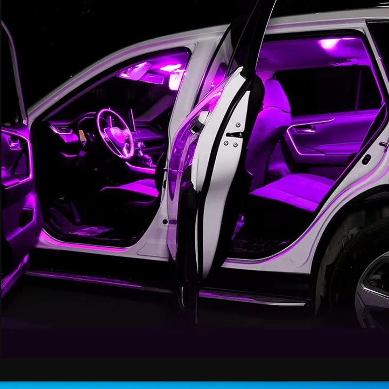 

For Toyota CHR RAV4 XA50 Corolla E210 Camry XV70 Yaris Cross Hilux Raize 2018~2025 Car Interior 12V LED Reading Lamp Accessories RAV4 (2019-2023) 6pc розовый