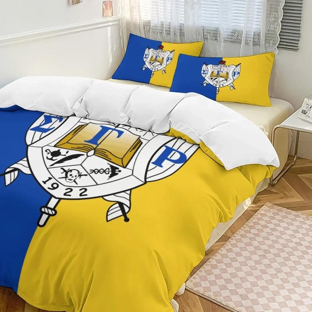 Sigma Sorority Gamma Rho Bedding Set Sgr Duvet Cover Bedroom Comforter Single Twin King Size Quilt Cover Home Textile