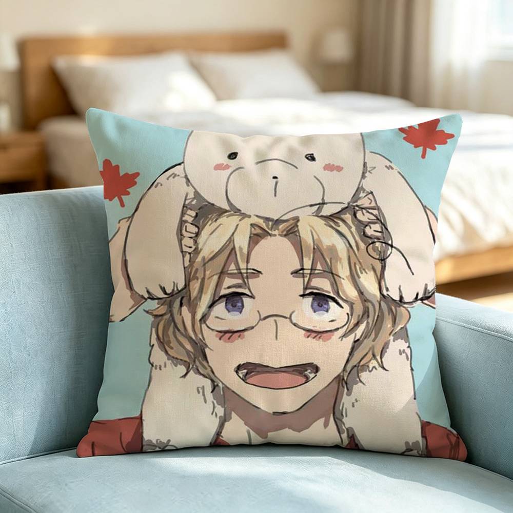 Canada Hetalia-A Williams Pillow Case Square Double-Sided Sofa Cushion Cover Bedroom Bedside Pillow Gift