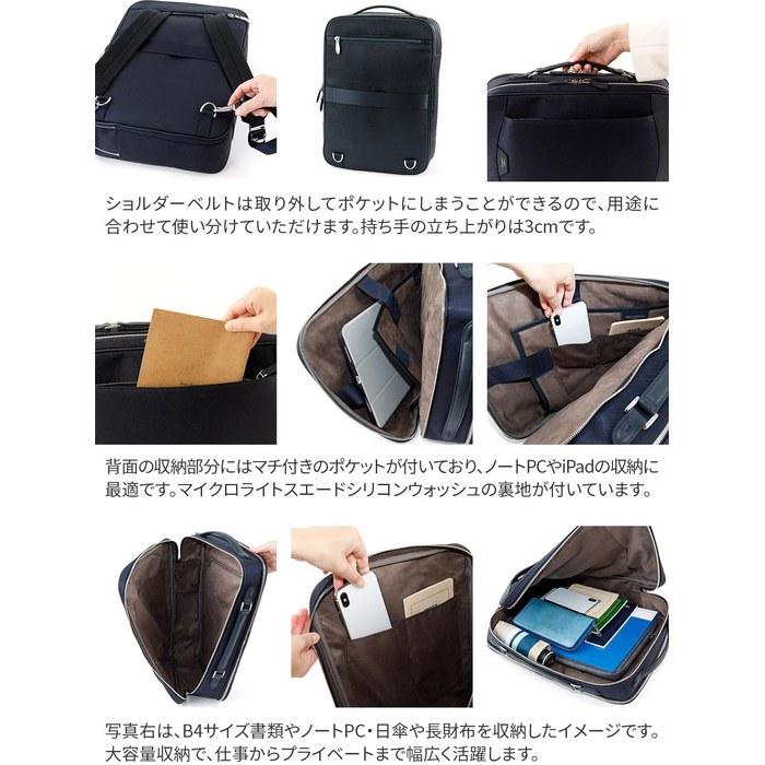 [Pelle Morbida] Briefcase Navy x Dark Brown PM-CA304-NVDB