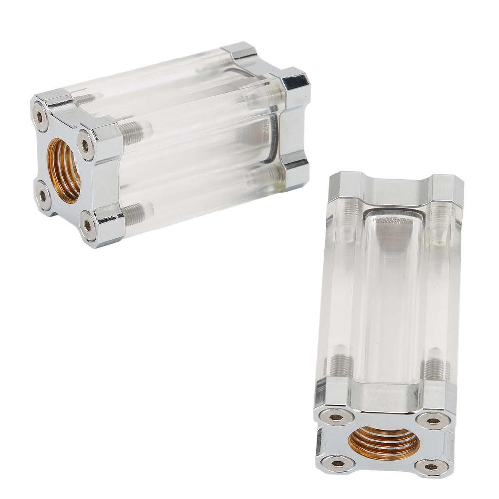 Water Cooling System Filter 40 Mesh Single Sided Filter Computer Water Cooling System Brass Acrylic G1/4 Thrd Liquid Filter