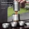 Portable Pure Titanium Tea Set: Anti-Scald, Outdoor Camping, Travel-Friendly Tea Maker