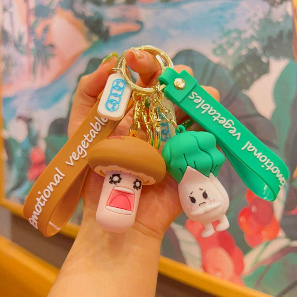 

Мультяшный дизайн женский брелок корейский стиль держатель для ключей автомобильный брелок пряжка эмоциональный овощной кулон Cabbage