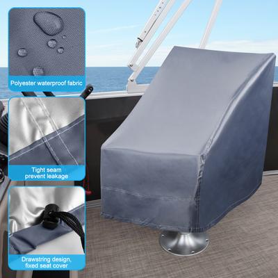 Waterproof Boat Seat Cover Boat Seat Protector Dustproof Pontoon Seat Cover Foldable 22x24x25 In Yacht Boat Furniture Protection
