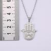 Lemegeton Hebrew Hamsa Fatima Hand Necklace Stainless Steel   Judaica Women's Neck Chain Choker Lucky Protection Jewelry Gift