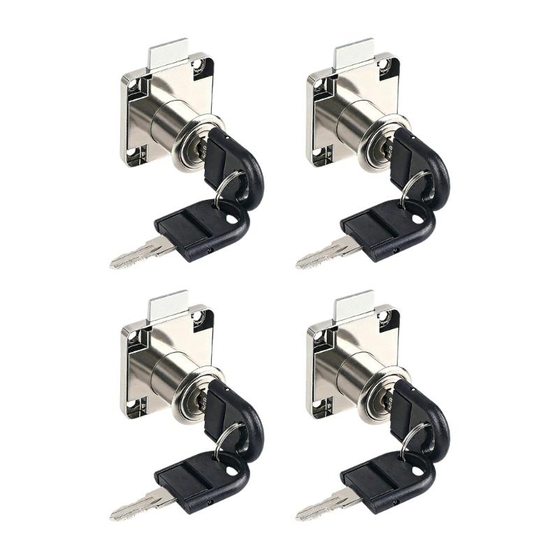 

4Pcs Cabinet Lock with Keys Cupboard Desk Hasp Latches Letter MailBox Lock Security Furniture Locks Hardware