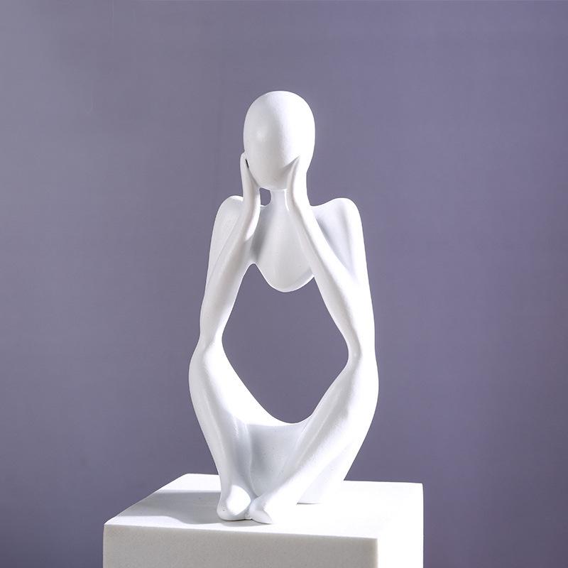 3D Printed Abstract Character Ornament for Living Room Decor