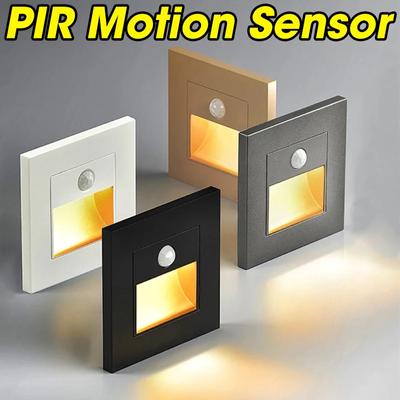 Detektor pohybu PIR Senzor LED osvětlení schodiště Infračervené Indukční lampa lidského těla Zapuštěné schůdky Žebřík Schodiště Dekorace ložnice