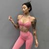 European and American Sexy Workout Yoga Bra Intimates Women's Cut Out Beauty Back Exercise Shockproof Push-up Adjustable Shoulder Strap Vest