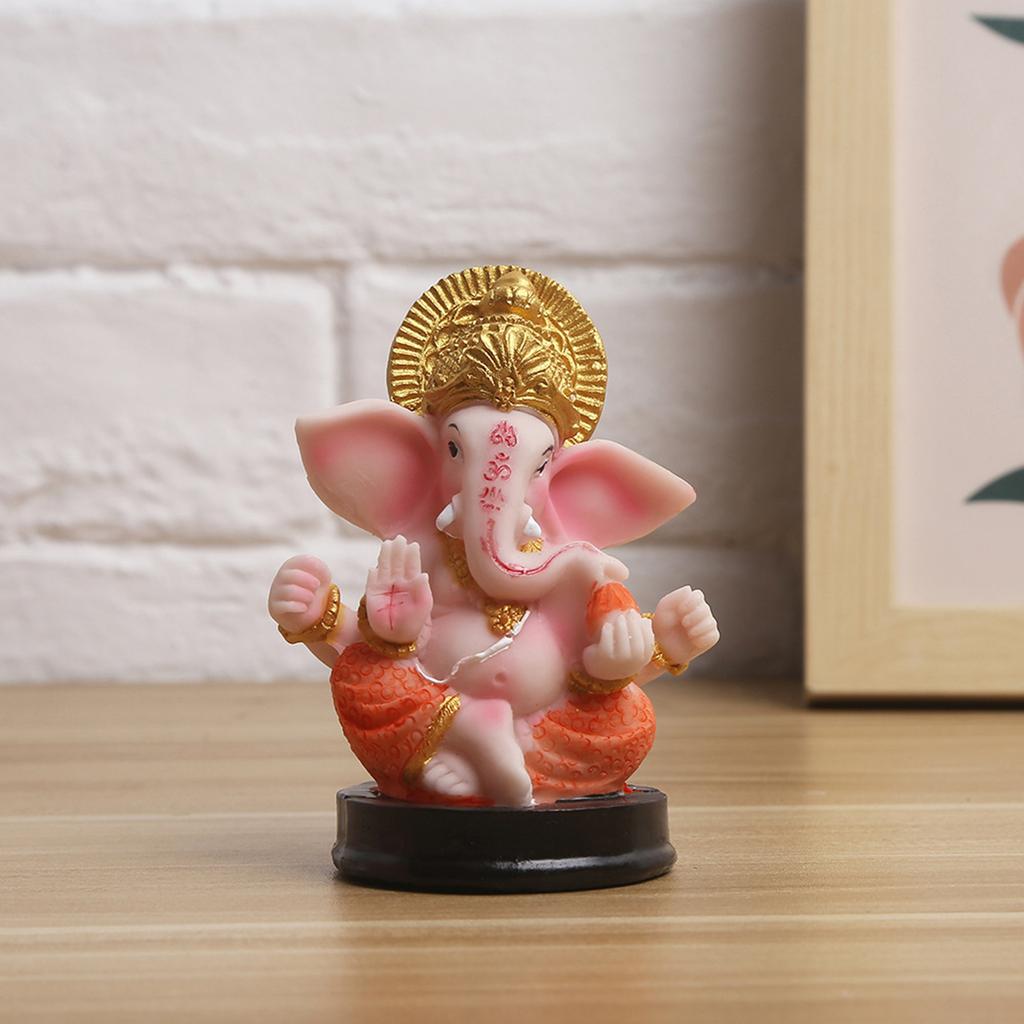 Hinduistický sloní bůh soška Malá soška Ganesha Náboženská figurka Náboženská socha pro chrámový obchod Stolní dekorace do kanceláře