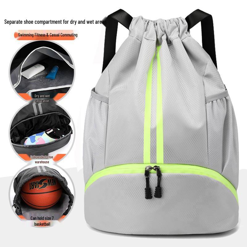 Marathon Sports Bag: Drawstring, Wet/Dry Separation, Perfect for Training, Basketball, Swimming, and Fitness