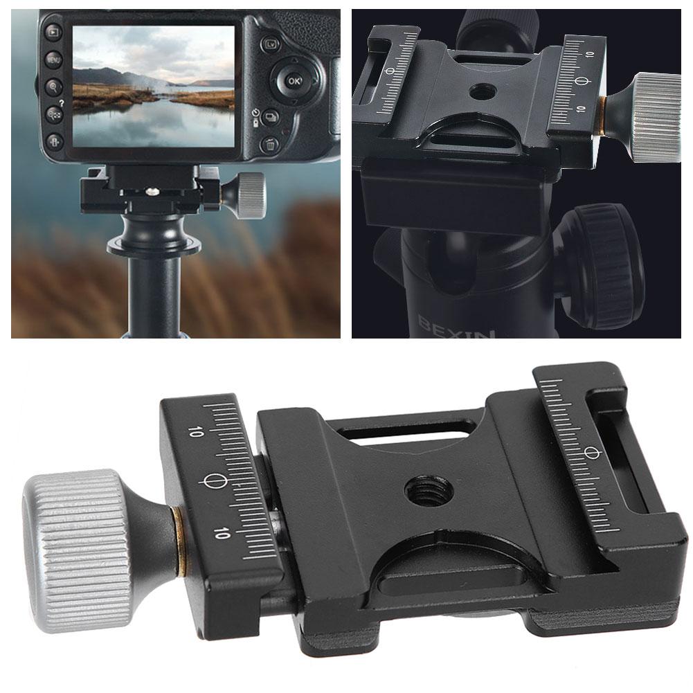 38Q Aluminium Alloy AntiSlip Quick Release Plate Clamp Accessory with 1/4in Screw Hole