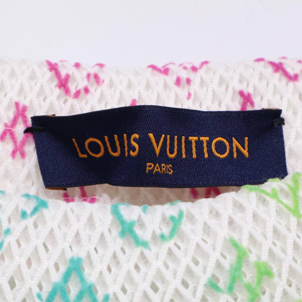 Louis Vuitton RM221 KD2 HMP83W Gradient Monogram Mesh Shorts Bottoms 42 whiteUsed