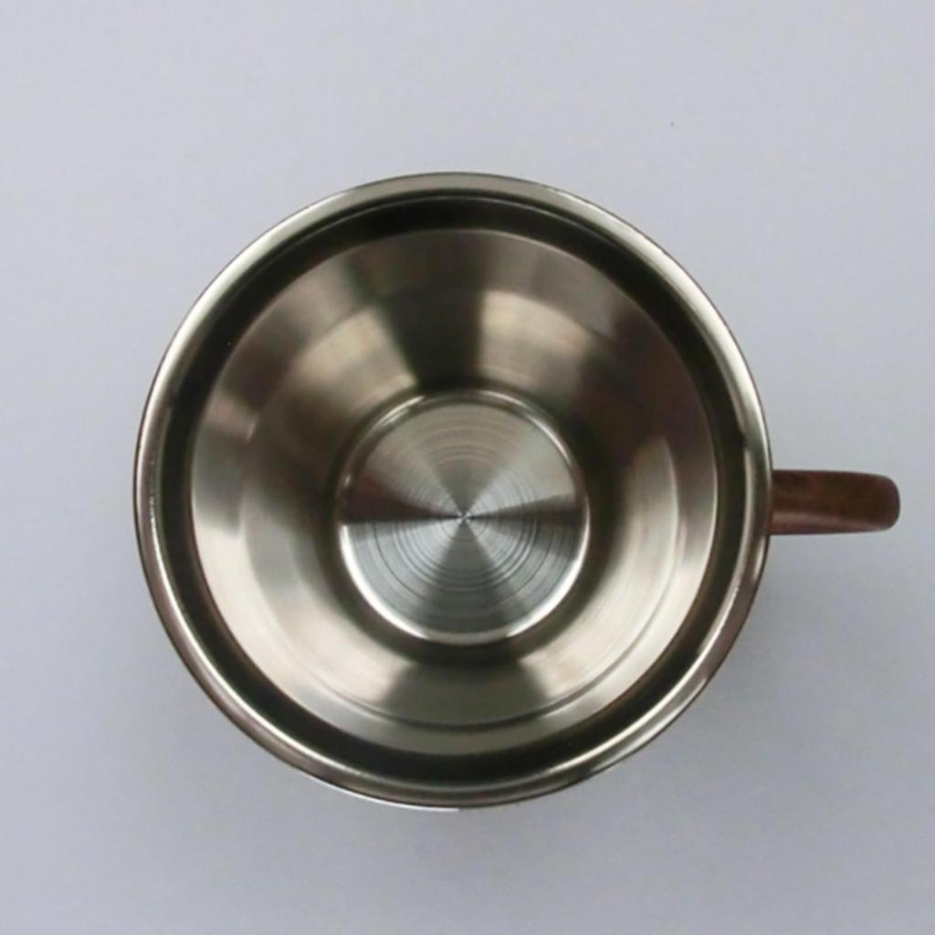 Edelstahlbecher Becher Hohl Doppelwandige Struktur 360ml Set für 2 Personen Spülmaschinenfest Holzdesign Geschenk Ca.. WD-5005AW