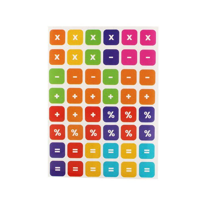 Gommettes - Chiffres - Calcul - Addition - Soustraction - Multiplication - 96 pièces