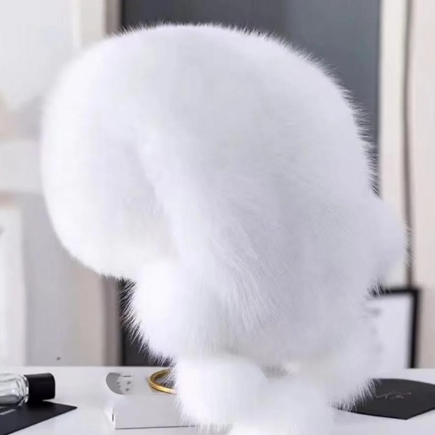 WTEMPO Furry Balls Decor Hats Cycling Skiing Faux Fur Inner Faux Leather Hats Autumn Winter Outdoor Men's Windproof Cold-proof Warm Plush Bomber Hats