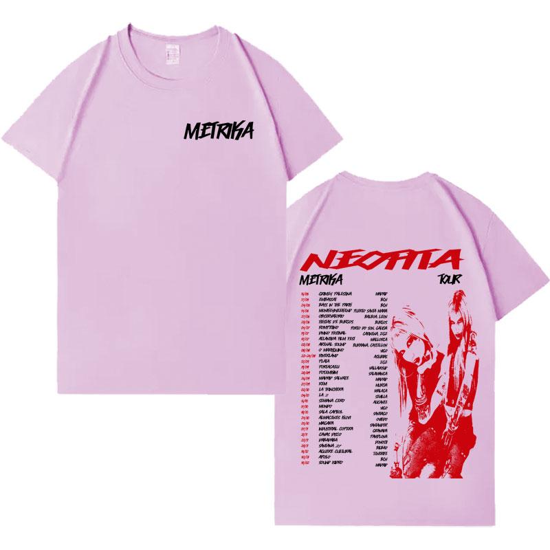 Rapper Metrika Fashion Album Graphic Tees Mens Women Oversized Cotton Tshirts Hip Hop High Quality Casual Short Sleeve Tshirt
