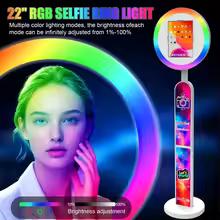 Vysoce kvalitní přenosný 12,9palcový 13palcový iPad Foto budka Nastavitelná Foto budka Nastavitelné kruhové RGB výplňové světlo Párty Svatba