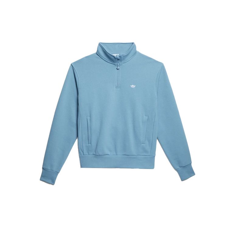 adidas Originals Heavyweight Shmoofoil 1/4 Zip Sweatshirt Hazy Blue GL9943 M