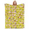 Super Warm Rilakkuma Cartoon Plush Throw Blanket for Bed Cover Home Decor and Picnic Flannel Bedspread