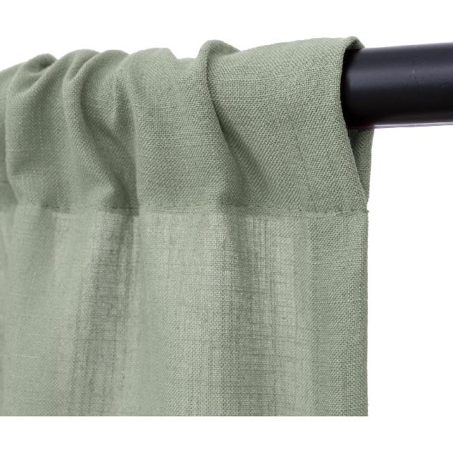DANCURTON Sage Green Valance for Windows Kitchen Living Room Valance Rod Pocket Boho Farmhouse Country Rustic Bathroom Small Window Treatment Semi