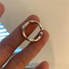 Silver Fashionable Plated Twisted Heart Ring For Women Elegant Minimalist Finger Jewelry